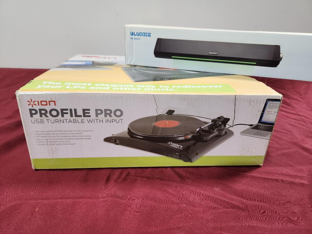 Lot of 2 Ion USB Turntable & Computer Sound Bar