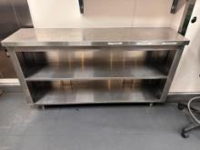 Commercial Stainless Steel Dish Cabinet w/ Midshelf, 18 Gauge, 60in x 15in x 35in