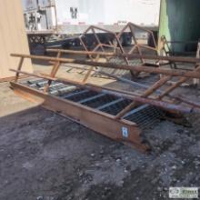 METAL STAIRS, APPROX 11FT LONG, 8 STEPS, STEEL CONSTRUCTION