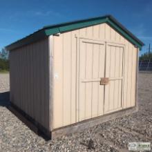 STORAGE SHED, WOOD CONSTRUCTION, APPROX 10FT X 10FT X 8FT HIGH AT PEAK