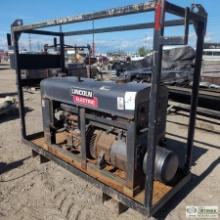 WELDER, LINCOLN CLASSIC 300D, 4 CYLINDER KUBOTA DIESEL ENGINE, SKID MOUNTED