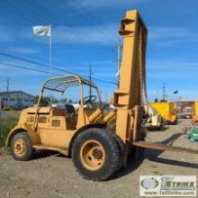 FORKLIFT, 1951 CLARK MODEL Y-150, 6CYL GAS ENGINE, OROPS, 15000LB LIFT CAPACITY. UNKNOWN MECHANICAL
