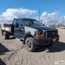 1999 FORD F-350 SUPERDUTY, 7.3L POWERSTROKE, 4X4, DUALLY, STANDARD CAB, 11FT FLAT BED