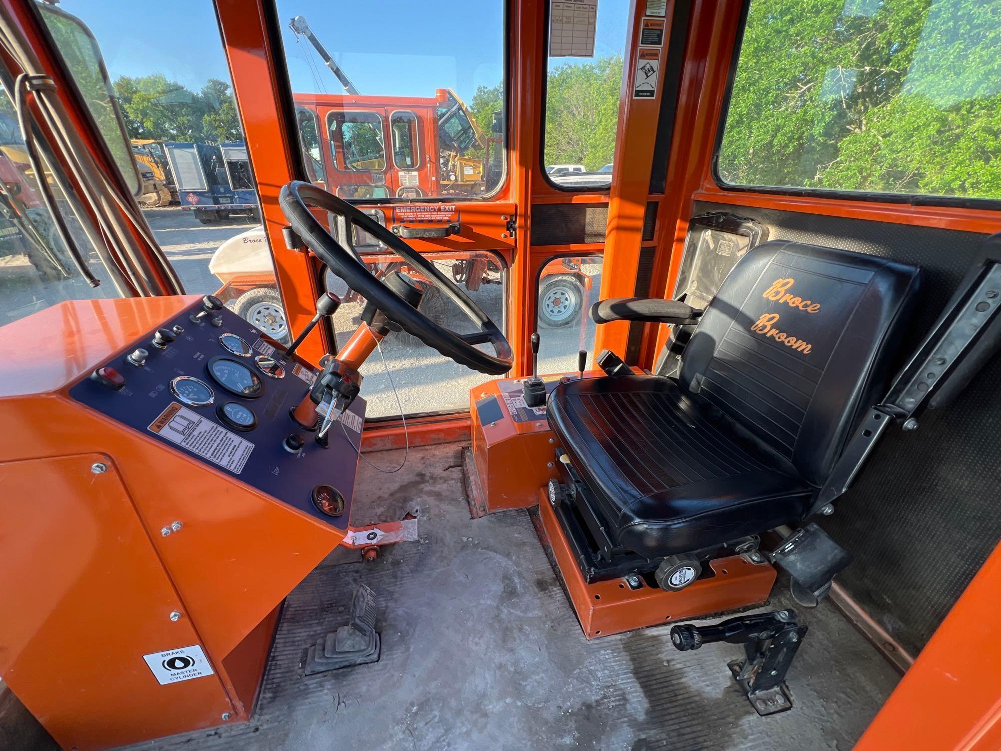 BROCE KR350 SWEEPER SN:409733 powered by Kubota diesel engine, equipped with EROPS, air, 8ft. Broom,