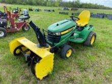 JOHN DEERE X534 LAWN & GARDEN TRACTOR SN-30286 powered by gas engine, equipped with hydrostaitc, all