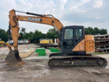 2017 CASE CX145C HYDRAULIC EXCAVATOR SN:DAC145K6NHS6E2031 powered by diesel engine, equipped with
