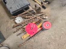 QTY OF ROTARY HAMMER BITS, HOLE SAWS, AUGER BIT SUPPORT EQUIPMENT