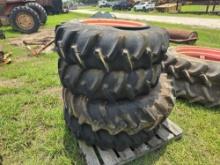 (2) 12.4-25 & (2) 12.4-32 TIRES, NEW & USED