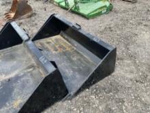 NEW 66IN. BUCKET W/TEETH SKID STEER ATTACHMENT