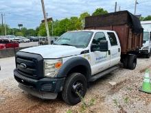 2016 FORD F450XL STAKE DUMP TRUCK VN:1FDGW4GY5DEA10351 powered by 6.8 liter gas engine, equipped