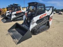 UNUSED BOBCAT T64 RUBBER TRACKED SKID STEER powered by diesel engine, equipped with rollcage,
