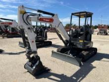 UNUSED...BOBCAT E35 HYDRAULIC EXCAVATOR powered by diesel engine, equipped with OROPS, front blade,