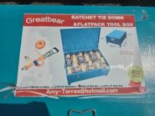 NEW GREATBEAR (16PC) 2IN. X 27IN. RATCHET & (8PC) 1.5IN. X 27IN. RATCHET NEW SUPPORT EQUIPMENT