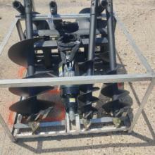 NEW GREATBEAR AUGER W/ 3-BITS SKID STEER ATTACHMENT