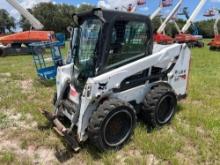 2018 BOBCAT S550 SKID STEER SN:AHGM14946 powered by diesel engine, equipped with rollcage, auxiliary