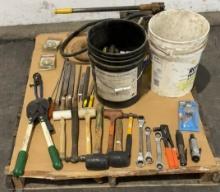 Assorted Tools & Hydraulic Pump