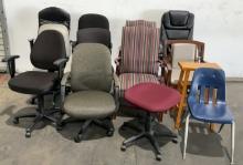 (13) Assorted Chairs & Stools