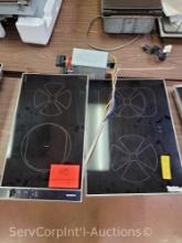 Lot on Table of Gaggenau VC114-602 2-Burner Drop-in Electric Cooktop, Gaggenau VC355-602 2-Burner