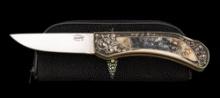 Custom Engraved Lockback Folding Knife, by Jim Sornberger