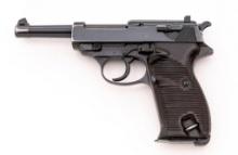 First Variation WWII German Walther ac-41 P.38 Semi-Automatic Pistol with Matching Magazine