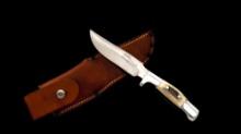 R.H. Ruana Fixed Blade Hunting Knife, with Sheath