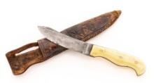 Scarce Michael Price Belt Knife, with Sheath