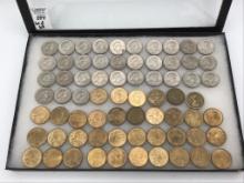 Collection of 69 One Dollar Coins Including