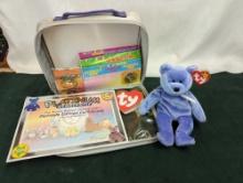 VINTAGE BEANIE BABY PLATINUM MEMBERSHIP COLLECTOR CARD, COIN IN PLASTIC CARRYING BAG