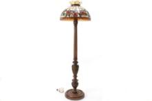 Meyda Tiffany Style Leaded Slag Glass Lamp
