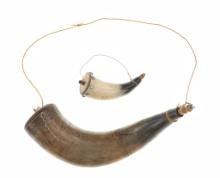 Steer Horn Powder Flask Collection c. 1860-70s