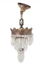 Rococo Style Chandelier Swag Light Fixture 1900s