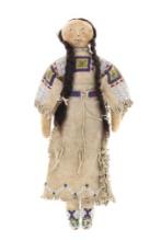 19th C. Lakota Sioux Beaded Large Doll