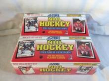 Lot of 2 Boxes Of New Sealed 1990 Score NHL Hockey Premier Edition Bilingual Player Cards