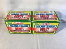 Lot of 2 Collector Vintage 1989 Topps Major League Debut Baseball Trading Card Set