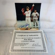 Collector Sport Picture 8x10" Pete Rose 4256 Hit King Fan Club Picture Signed Autographed W/COA