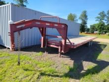 2014 BAGGETS 28' X 102" GOOSENECK FLATBED TRAILER, S:5WPB3FN21DP001463 WITH