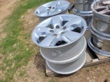 SET OF 4 ,8 LUG, 17IN RIMS FOR A DODGE