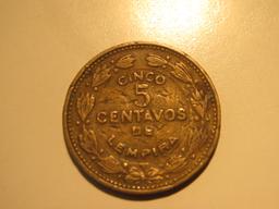 Foreign Coins: 1975 Honduras 5 Centavos