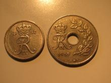 Foreign Coins: Denmark 1962 10 & 1967 25 Ores