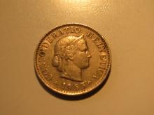 Foreign Coins: 1955 Switzerland 5 Rappen