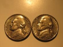 US Coins: 2x1962-D BU/Clean 5 Cents