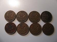 Foreign Coins: Canada WWII (1942,43,44,45),46,47,50&65 Cents