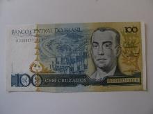 Foreign Currency: Brazil 100 Cruzeiros (UNC)