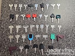 Unused 42 Heavy Construction Equipment Master Keys Set to suit CAT, Bobcat, JD, Case, JLG, JCB, Volv