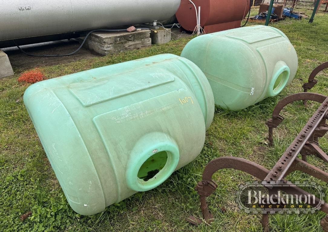 (2) POLY SADDLE TANKS,  200 GALLON EACH