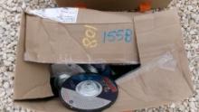 BADGER BOX OF GRINDER DISCS  7 X 1/4 X 5/8-11, AS IS WHERE IS