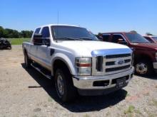 2010 FORD F250 TRUCK,  DIESEL, AUTO, CREWCAB, 4X4, PS, AC, *CONDTION UNKNOW