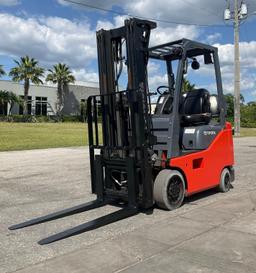 2019 TOYOTA FORKLIFT MODEL 8FGCU15, LP POWERED, APPROX MAX CAPACITY 2500, MAX HEIGHT 189in, TILT,