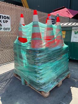LARGE LOT OF SAFETY CONES ON PALLET...