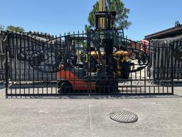 SET OF UNUSED GREAT BEAR 20FT BI PARTING WROUGHT IRON GATES, 10FT EACH PIECE (20' TOTAL WIDTH). 2